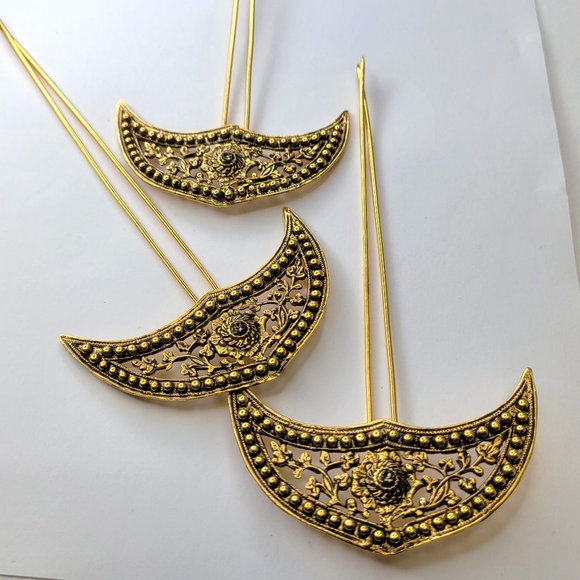 Hair Bun Long Pins Traditional Malay Indonesian HairBun Hair Pins